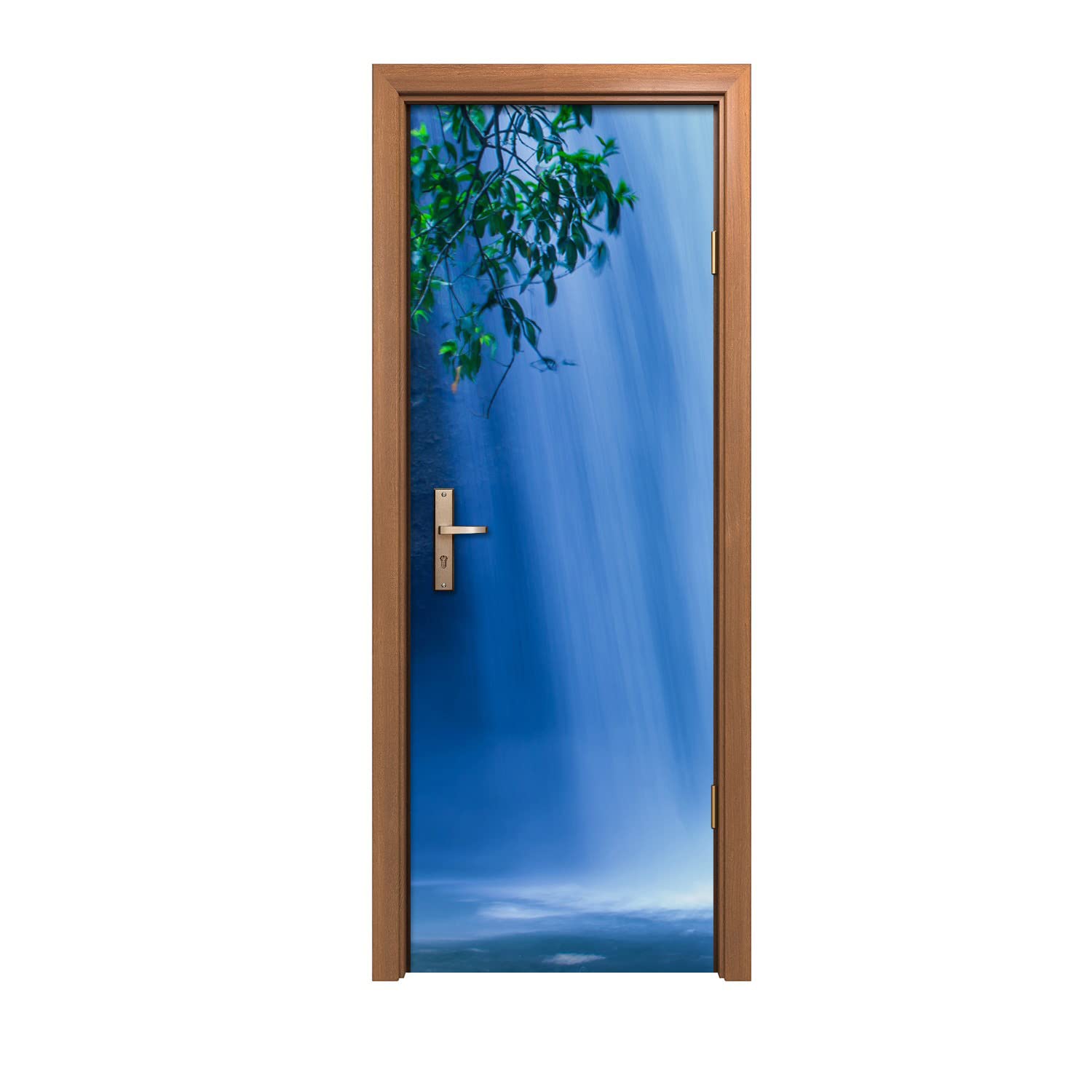 Autocollant de porte imprimé cascade 70x200cm de haute finition murale