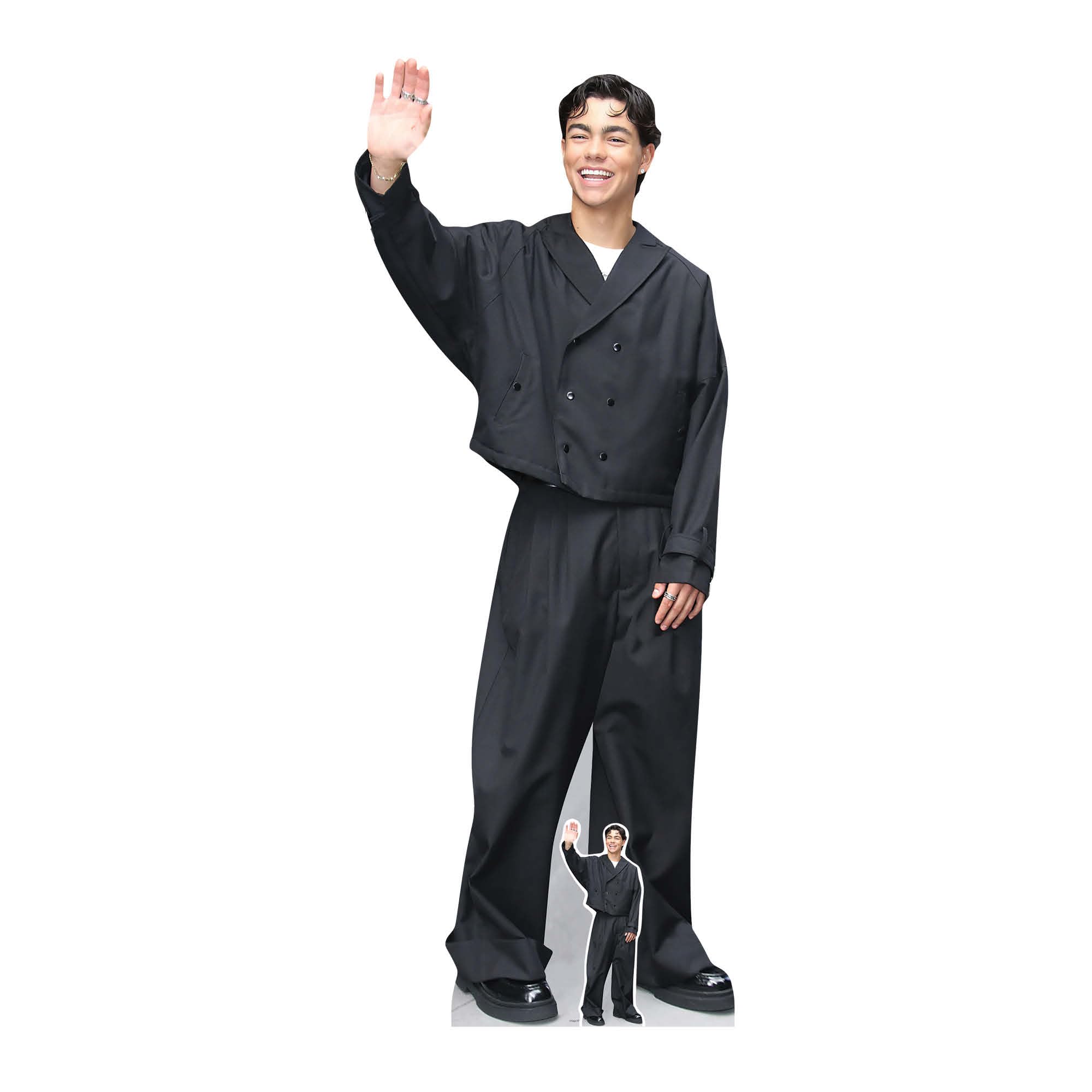 Star Cutouts CS1263 Malachi Barton in Black Outfit – 193cm Lifesize Cardboard Cutout | Great Display for Parties, Collectors & Film Fans