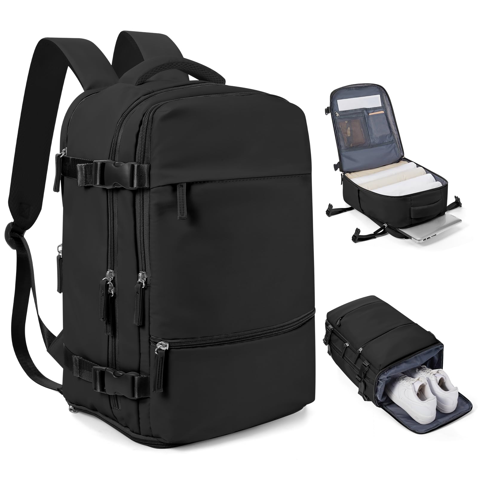 Vakuum Rucksack Handgepäck Rucksack 40x30x20 für Ryanair Reiserucksack Wasserdichter Unter Dem Sitz Handgepäck 45x36x20 Flugzeuge Reisetasche Weekendertasche Wanderrucksack Lässiger Tagesrucksack