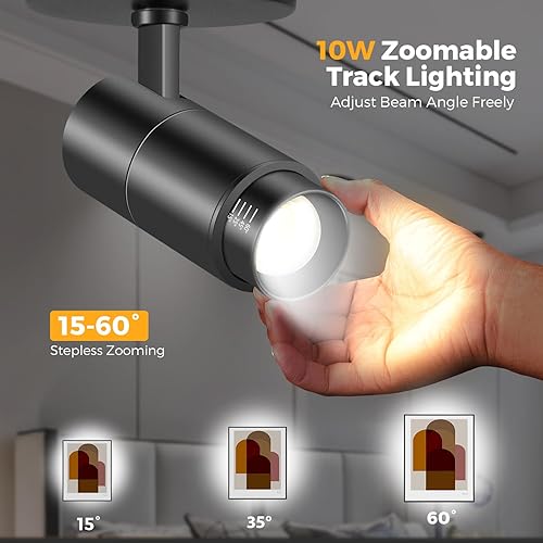Miniatura 2 de VANoopee Focos de techo con zoom de 3 colores para interiores, montaje empotrado, foco de techo LED ajustable, lámpara de techo direccional, luz de