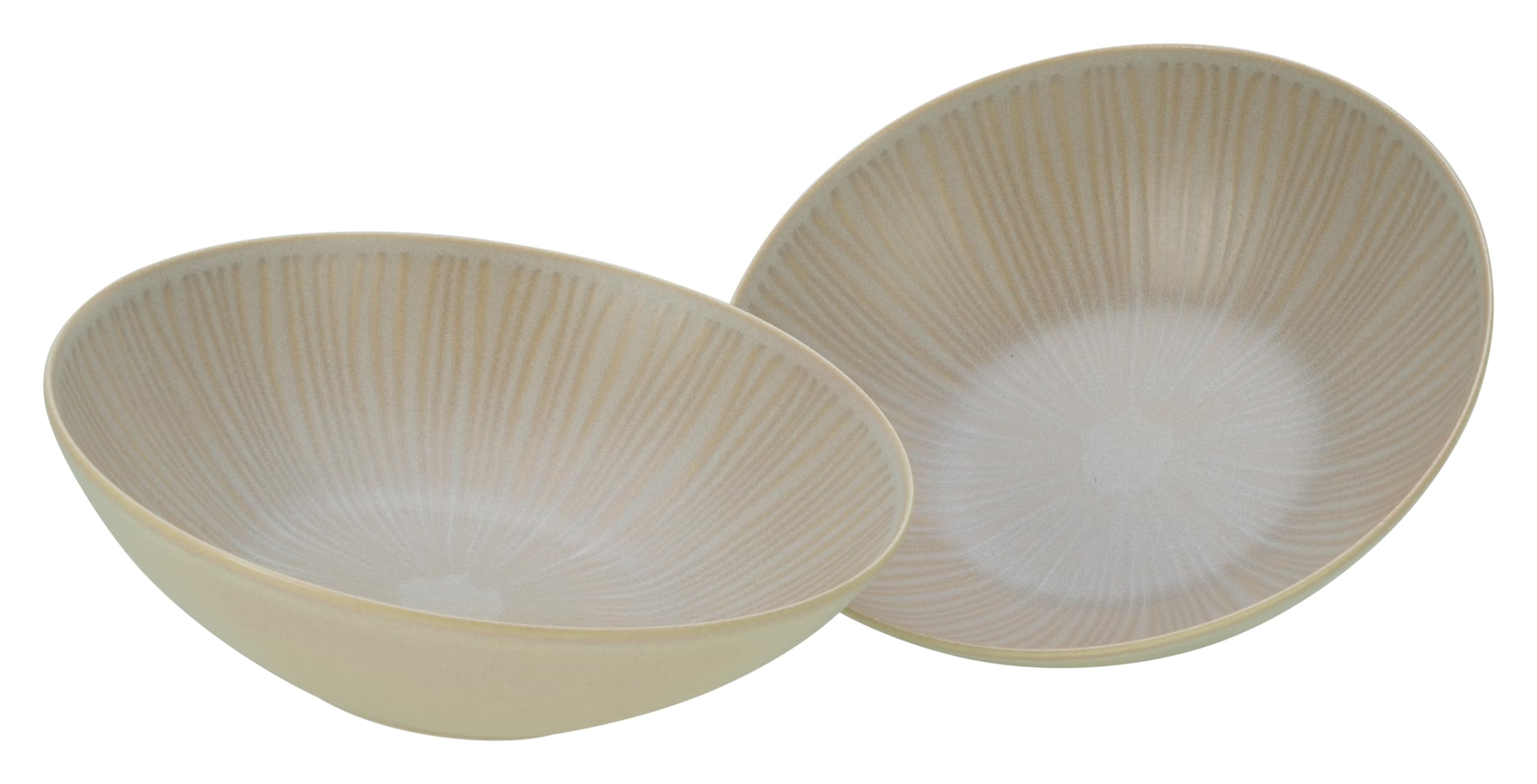 Creatable, 33046, Serie Vesuvio Sand, 2-teiliges Geschirrset, Salatschüssel Set aus Steinzeug Küche, Haushalt & Wohnen