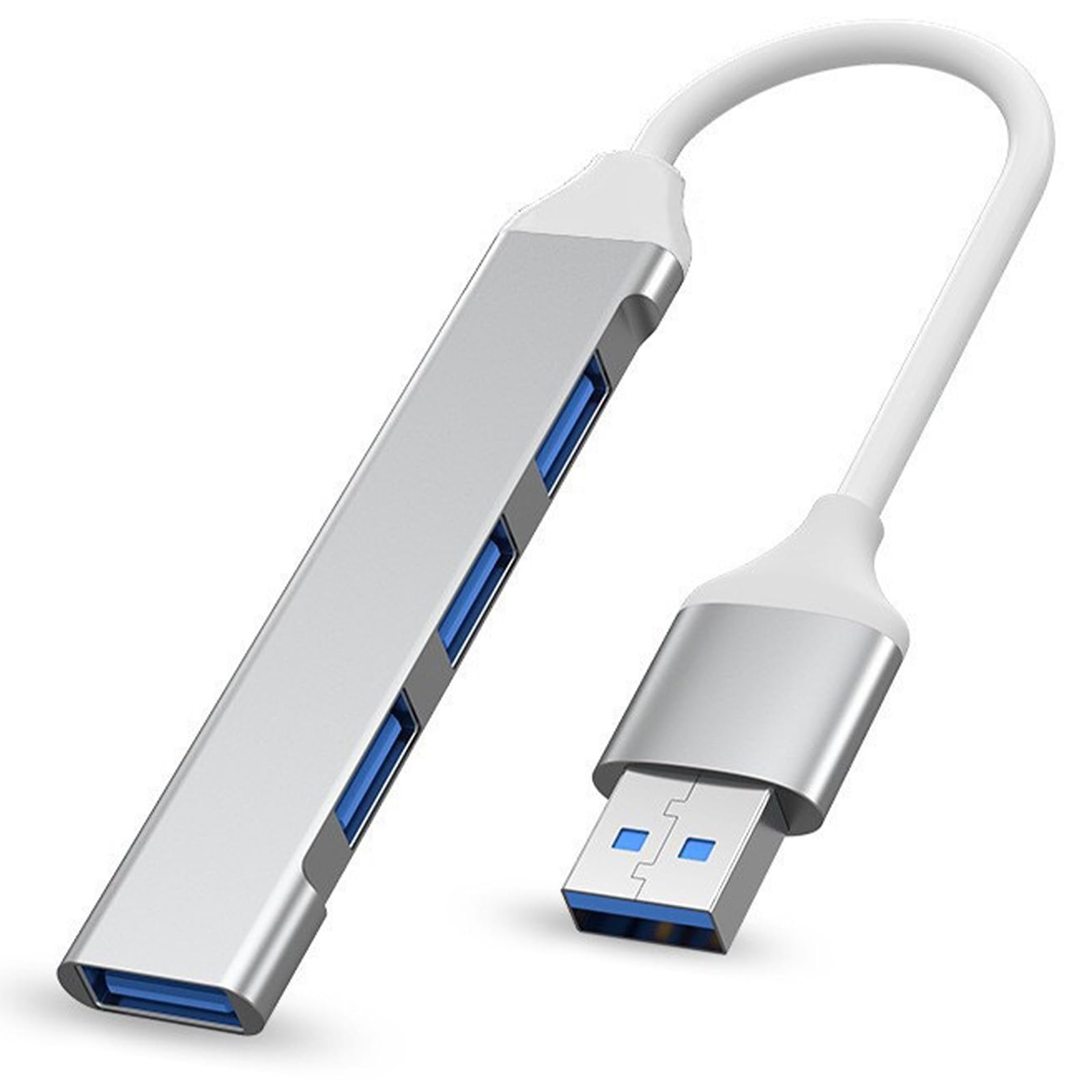 USB 3.0ハブ 4イン1 USBポートハブスプリッター ウルトラスリム ハブドングルエクスパンダー ノートパソコン、フラッシュドライブ、HDD、コンソール、プリンター、カメラ、Keyborad、マウス、5Gbpsデータ転送、アルミニウム