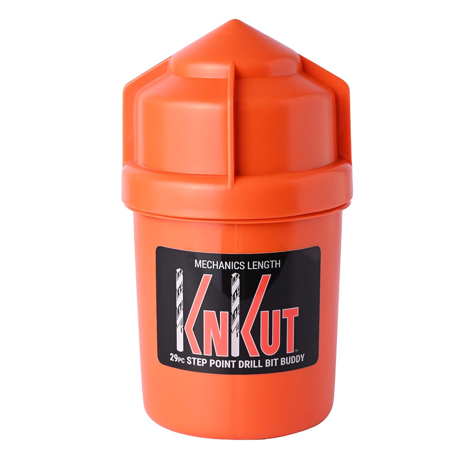 KnKut 29 Piece Drill Buddy Mechanics Length Step Point Drill Bit Set 1/16"-1/2" by 64ths