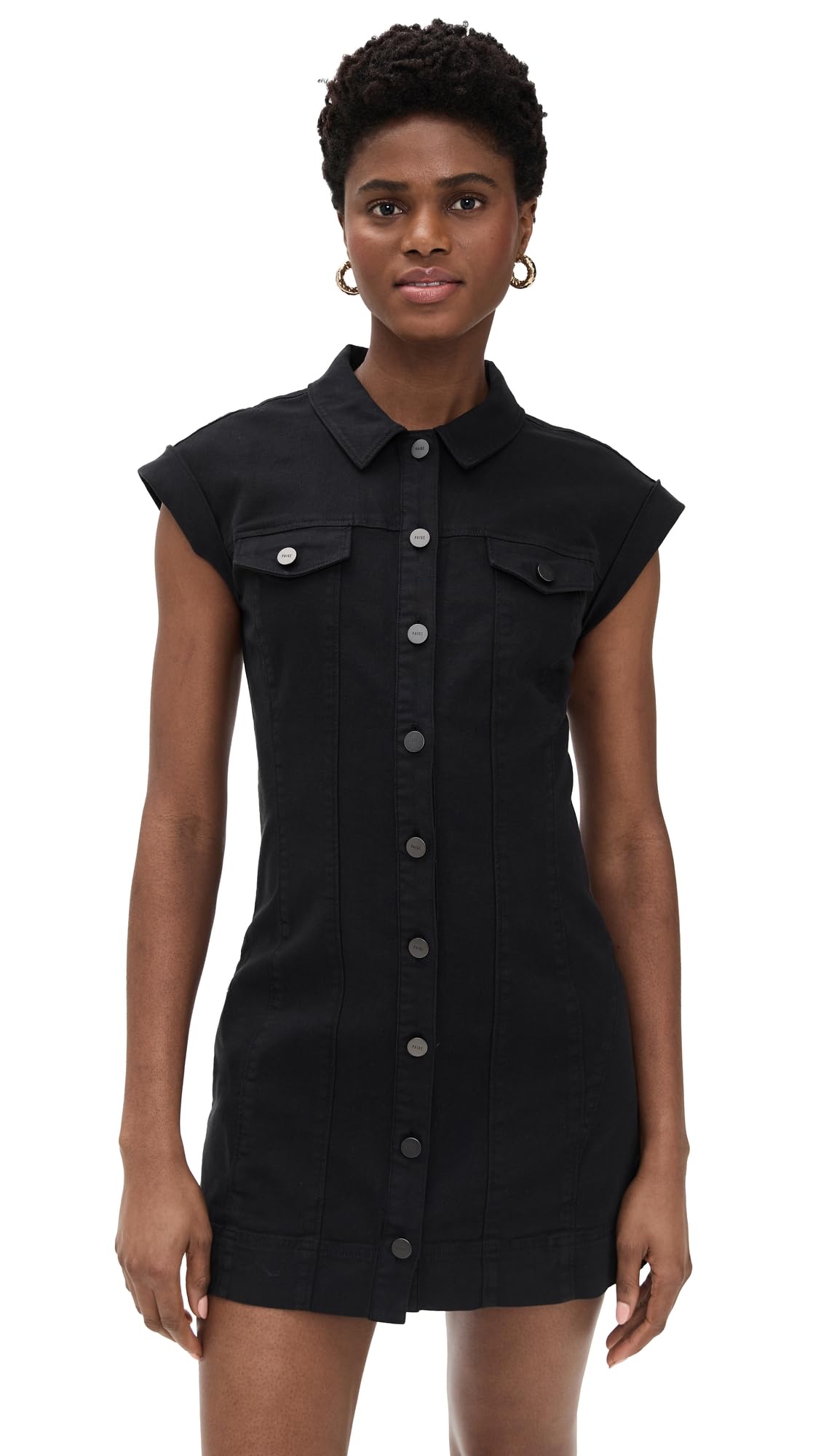 PAIGE Women's Dekalb Dress, Vintage Black, 8
