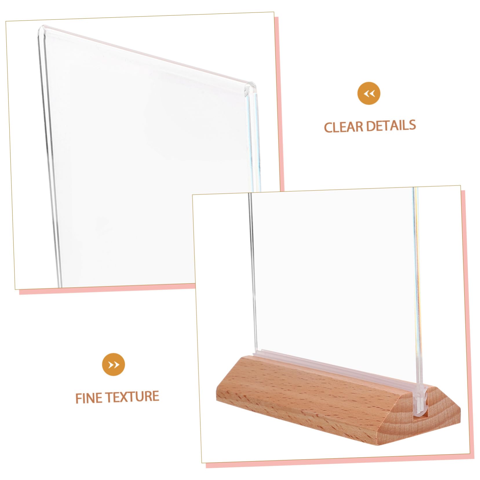 MAGICLULU 6stücke Acryl-displayständer Acryl-etikettenständer Schilderhalter mit Stabilem Standfuß Transparenter Acryl-präsentationsständer Leicht und Tragbar für Menüs Preisschilder