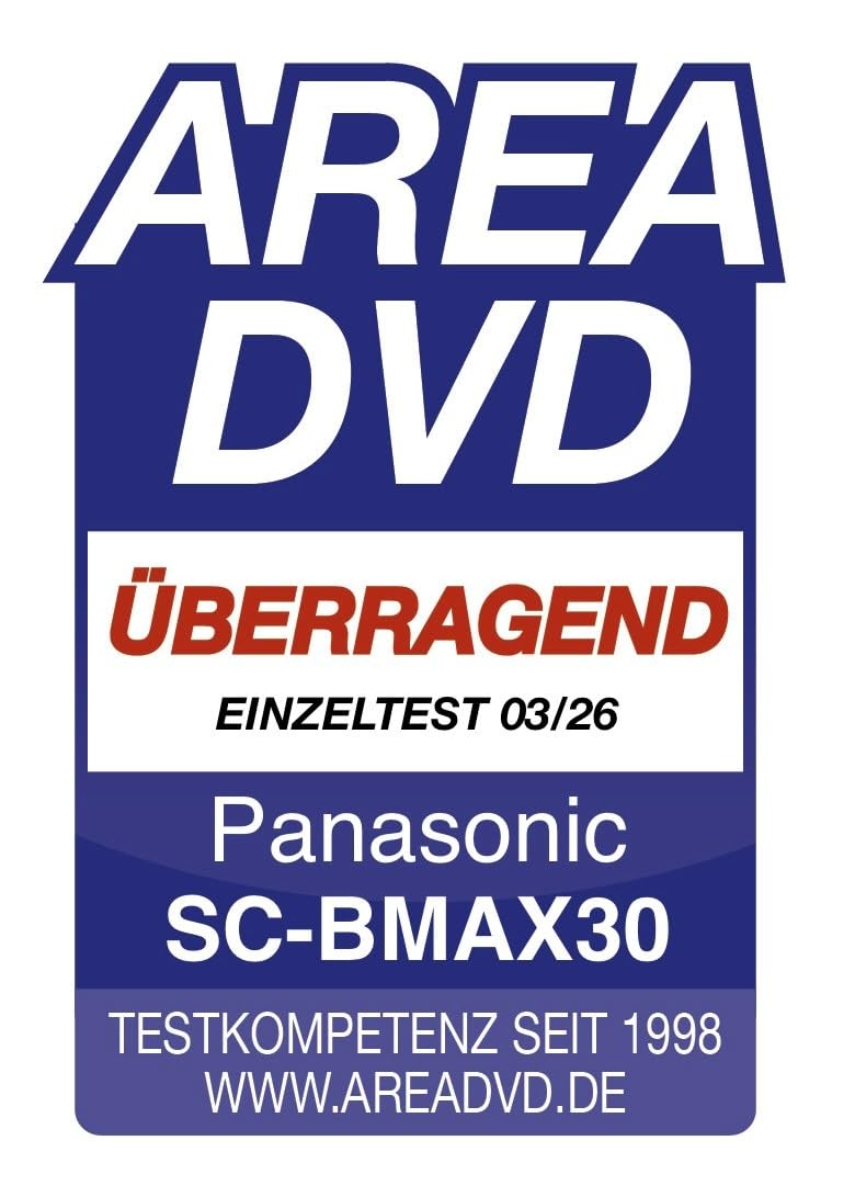 Panasonic SC-BMAX30 tragbarer Party-Lautsprecher mit Bluetooth, integrierter Beleuchtung, Bass Reflex Port, 320 W, 14-Stunden-Akku, USB, IPX4, Gitarren- & Mikrofoneingängen für Karaoke, Schwarz