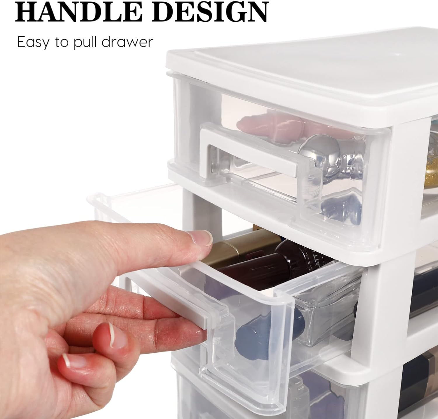 MAGICLULU 1 Set Storage Cabinet Plastic Drawer Type Closet 5 Drawer Mini Storage Containers with Drawers for Office