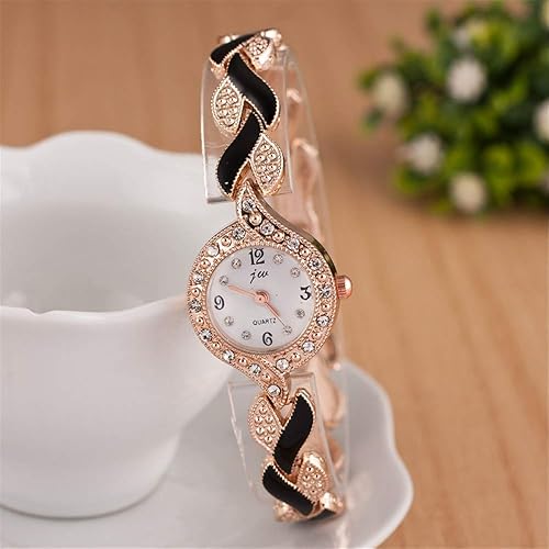 Miniatura 7 de Weicam 5 unids reloj de mujer elegante pulsera pulsera de cristal hoja analógica cuarzo niñas al por mayor relojes de pulsera, Movimiento de cuarzo