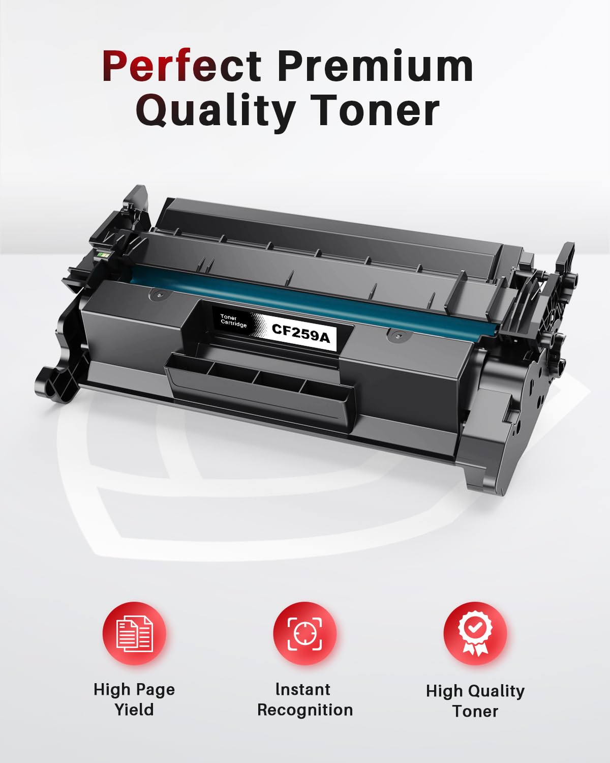 Halloya Toner 59A con Chip Compatibile per HP 59A CF259A 59X CF259X per Laserjet Pro MFP M428fdw M428dw M404dn M404dw M404n M428fdn M428 M404 M406 M430 M304a (1 Nero)