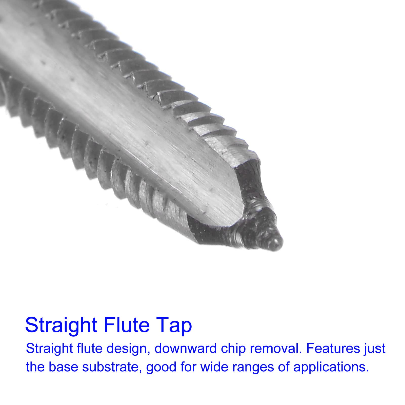 Unifizz Tap & Bit Sets, M3 x 0.5 H2 Straight Flute Machine Thread Milling Tap 150mm Extra Long - Image 4