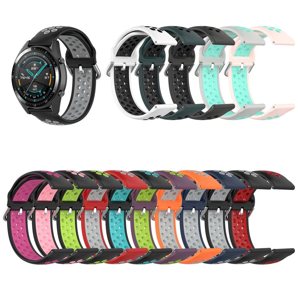 Correas Compatible con Amazfit CHEETAH (A2294),20mm Silicona Deportiva Pulsera Correa de Repuesto para Amazfit GTR 4/GTR 3/GTR 3 pro/GTR 2e/GTR 2/3 stratoS/GTR 47mm/Xiaomi Watch S2