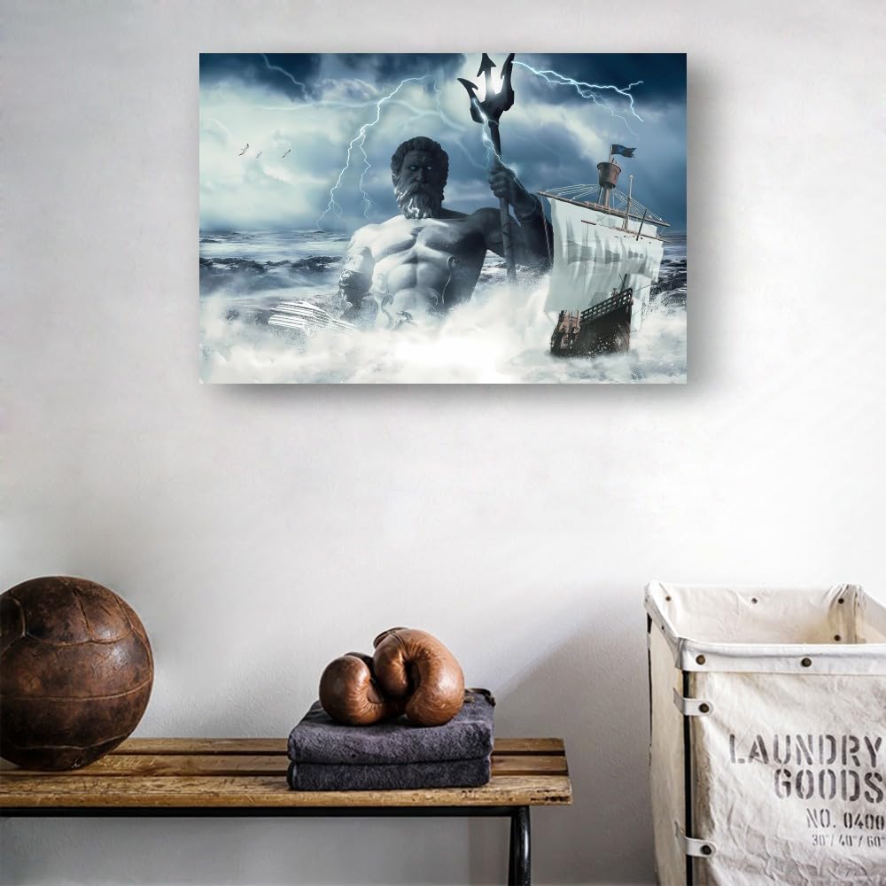 Amazon.com: Stantini Poseidon Wall Art Ancient Greek Poster