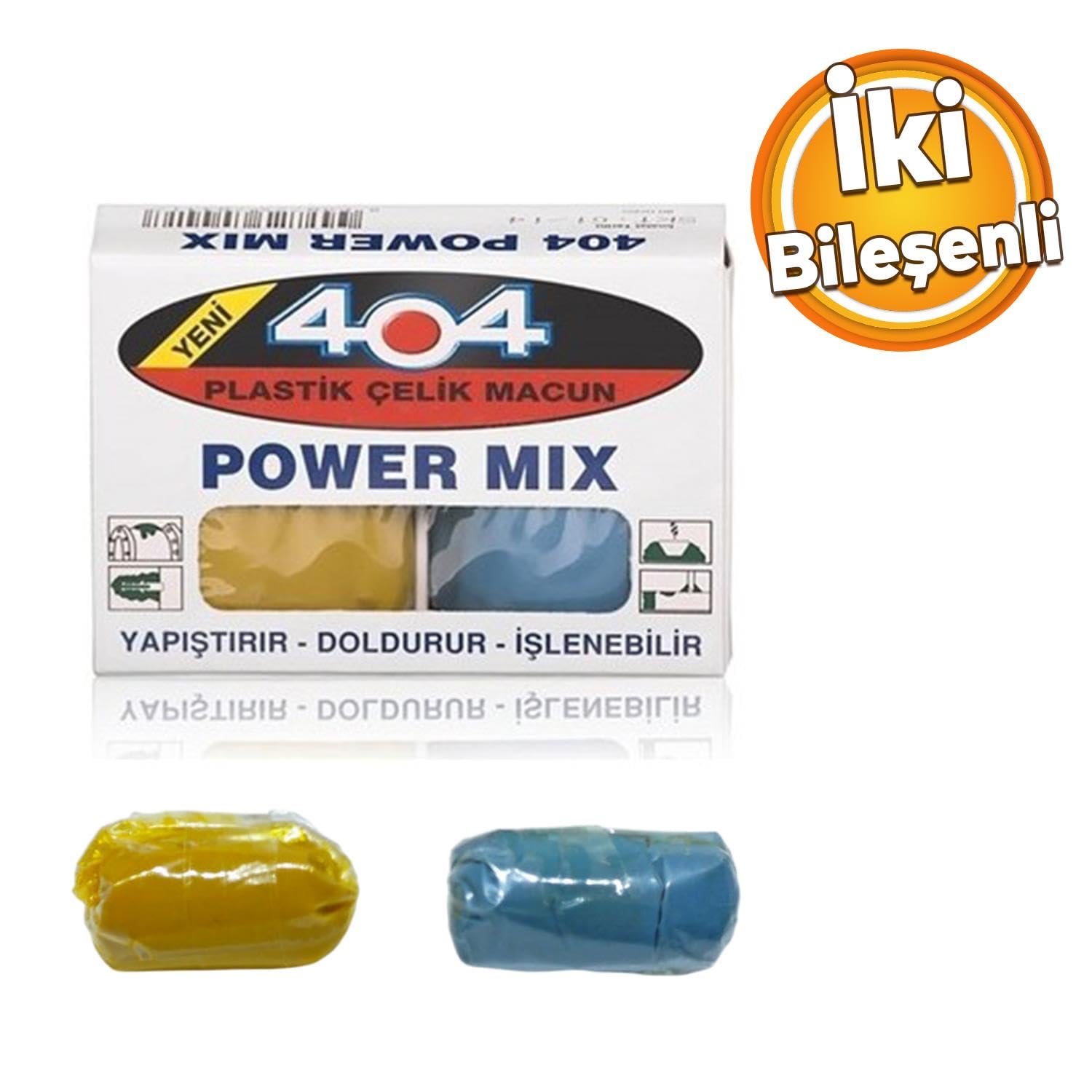 Badem10 Metal Plastik Seramik Çelik 404 Yapıştırıcı Doldurur İşlenir Boyanabilir Güçlü Yapıştırıcı Hamur