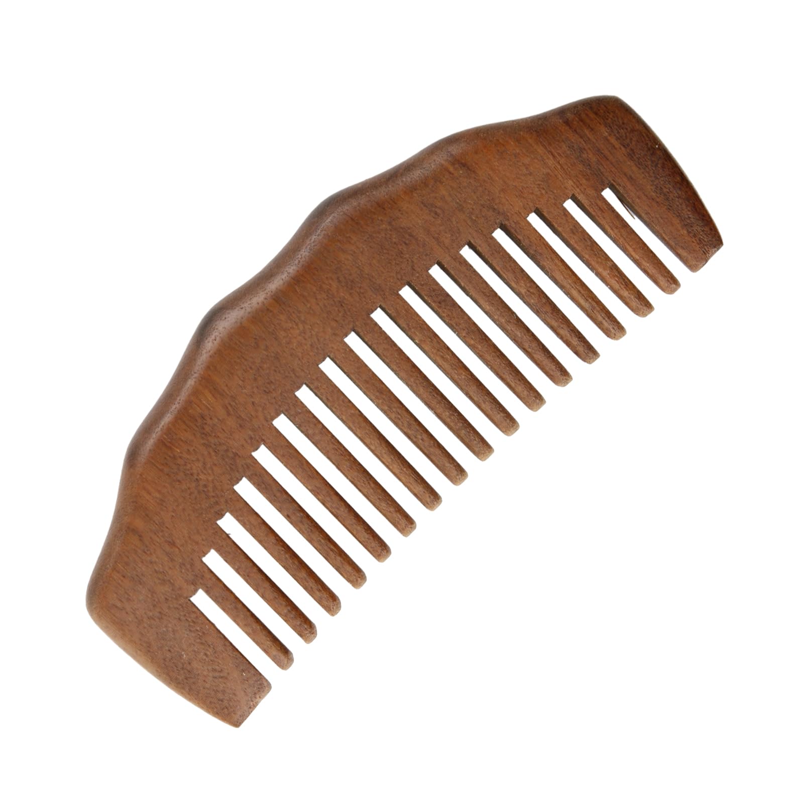 Peine de Madera de Dientes Anchos Hecho a Mano Natural Verde Sándalo, Desenredante - Peine para Cabello y Barba - Ideal para Mujeres y Hombres - Cuidado Delicado y Estilo Excelente