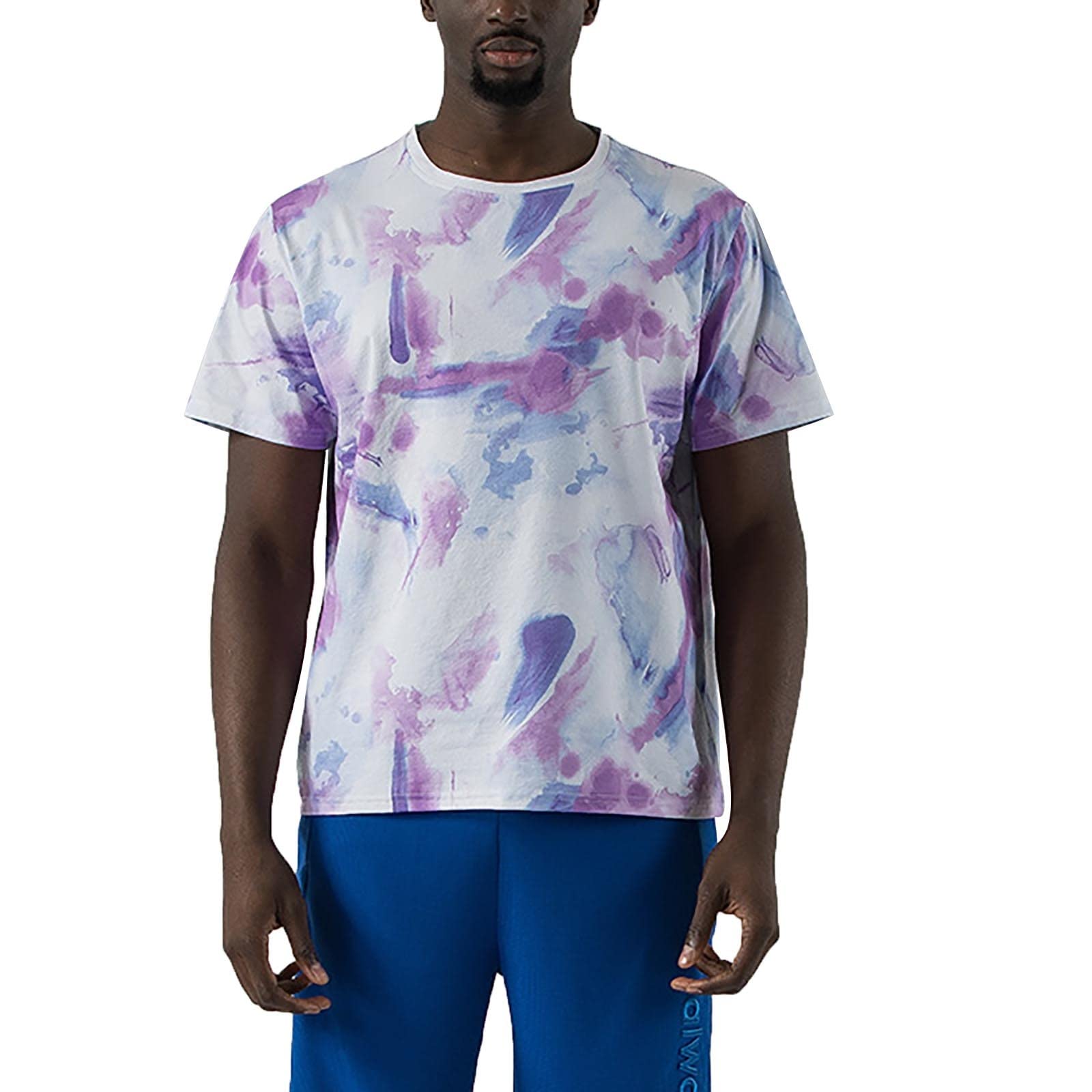 Men's Summer Shirts with Speckle Design and Tie Dye for Men Fashion Casual Relaxed Large Short Sleeve