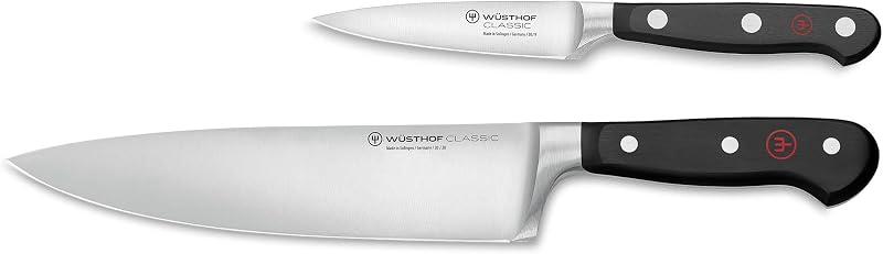Classic 2-Piece Chef's Knife Set, Black