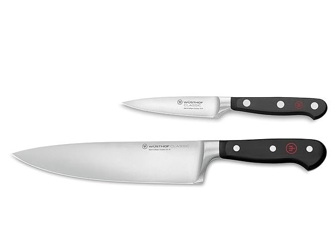 WÜSTHOF Classic 2-Piece Chef's Knife Set, Black