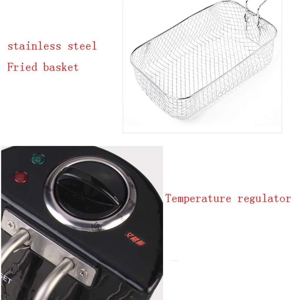 Friteuse d'une friteuse en Acier Inoxydable de 1400W en Acier Inoxydable électrique -2.5L Conteneur d'huile
