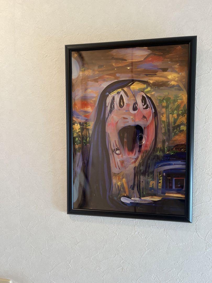 絵画、デジタルアート、叫ぶ少女版画写真印刷