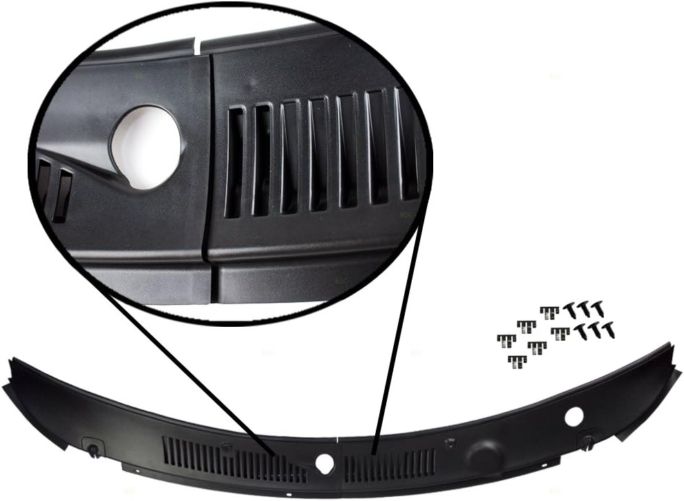 Power Side Mirrors with Cowl Grille Panel Compatible with 99-04 Mustang