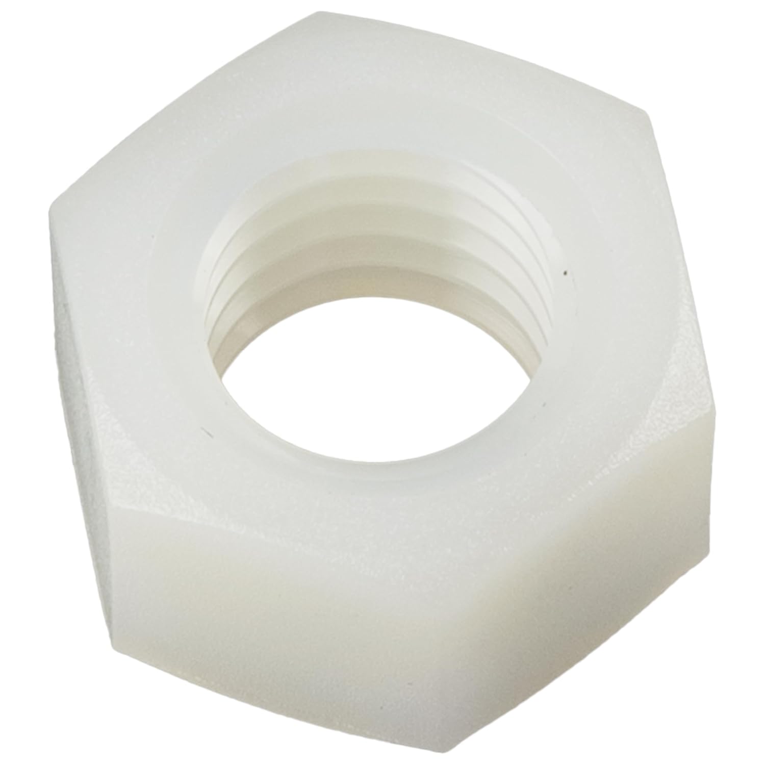 AERZETIX - Set of 10 M12x1.75mm 6 Sided Hex Nuts - Metric Thread - Polyamide - White Color - For DIY and Home Use