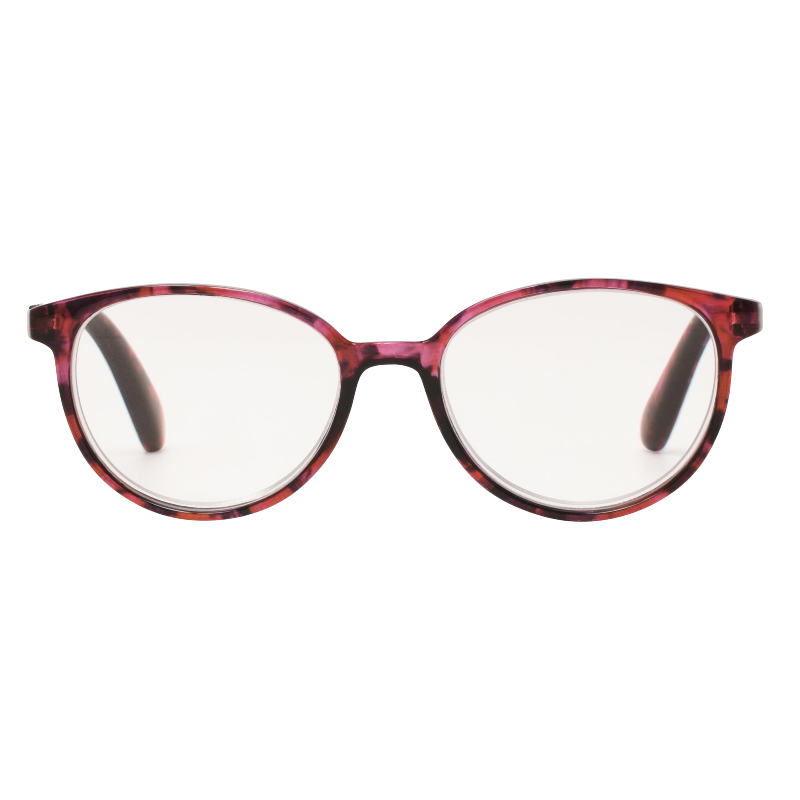 Foster Grant Rhine Reading Glasses for Women +2.50 – Round Frame made of Recycled Plastic with Spring Hinges & Scratch-Resistant Lenses