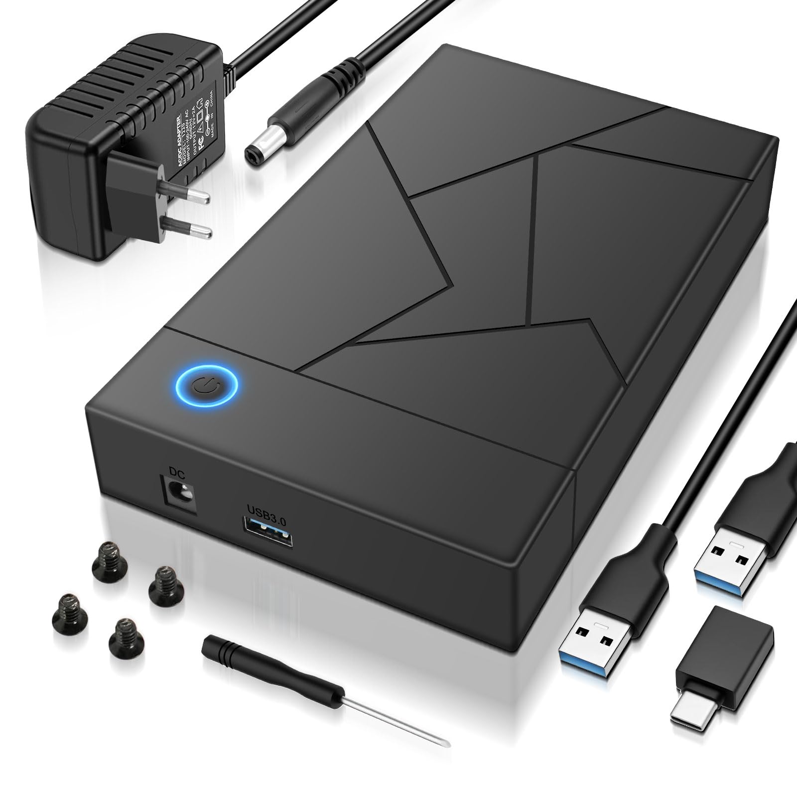 Disques Dur Dock USB 3.0 pour 2.5"/3.5" SATA HDD/SSD - UASP Support, Plug & Play, Compatible avec Windows, Mac & Linux
