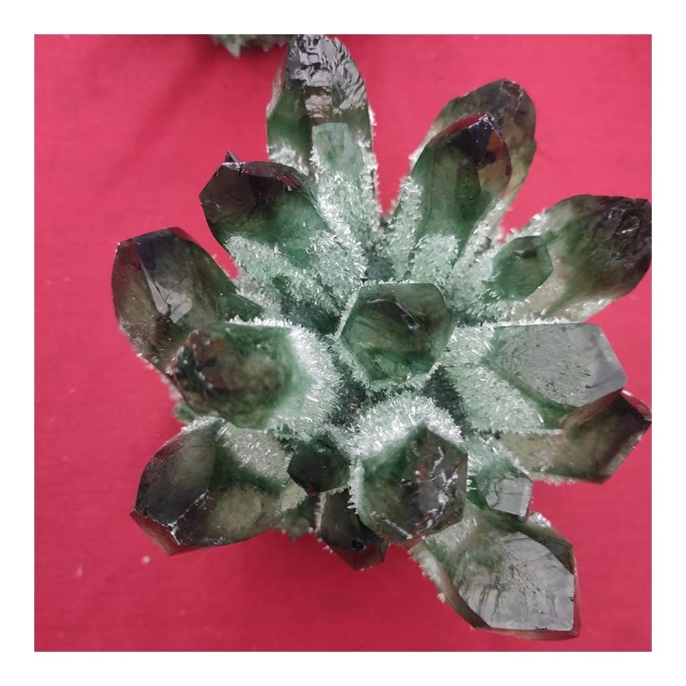Salud y hogar 1 unids Natural Green Ghost Fantasma Fantasma Cuarzo Croquete Catrizaje Curación Espécimen Decoración de la Boda Aquarium (Size : 700-800g)