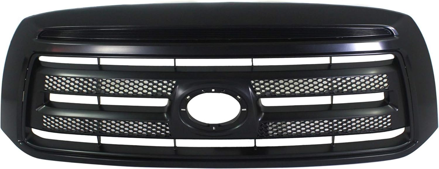 Evan Fischer Grille Assembly Compatible with 2010-2013 Toyota Tundra Painted Black Shell and Insert TO1200345