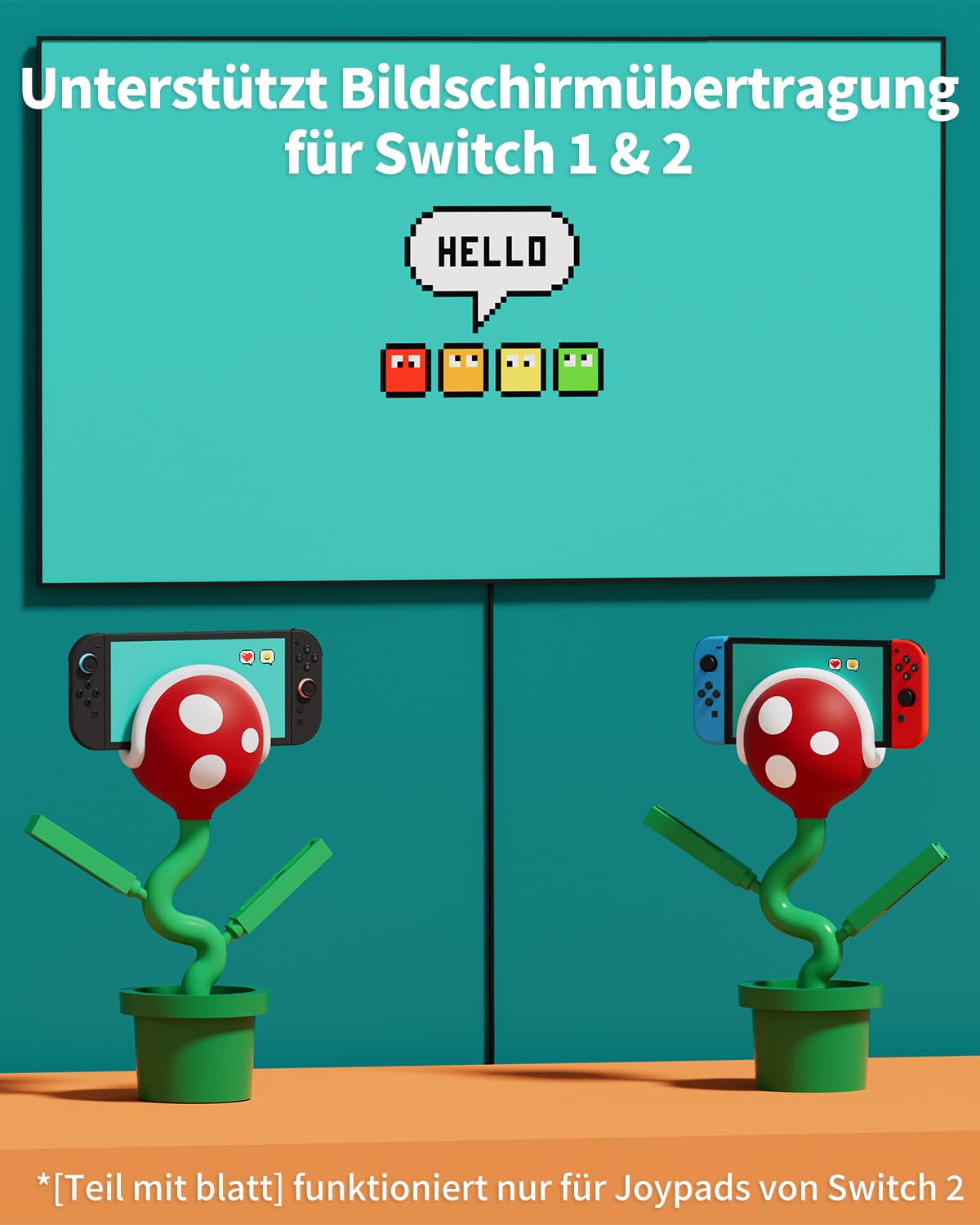 Piranha2 Switch 2 Docking Station Kompatibel mit Nintendo Switch2 TV Dock, 4K 60Hz HDMI USB-C PD Schnellladung