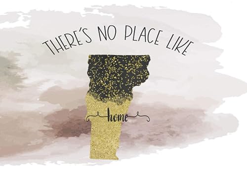 There's No Place Like Home State Vermont Guest Book Travel Check In Log, Guestbook for House, Cabin, Mountain Vacation Rentals, Bed and Breakfast,