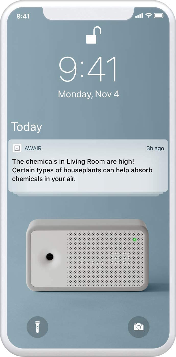 Awair Element Smart Indoor Air Quality Meter - Track Temperature