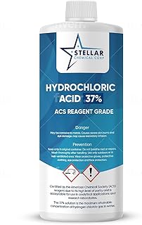 Hydrochloric Acid 37% Solution, ACS Reagent Grade-1 Quart~ Stellar Chemical Corp