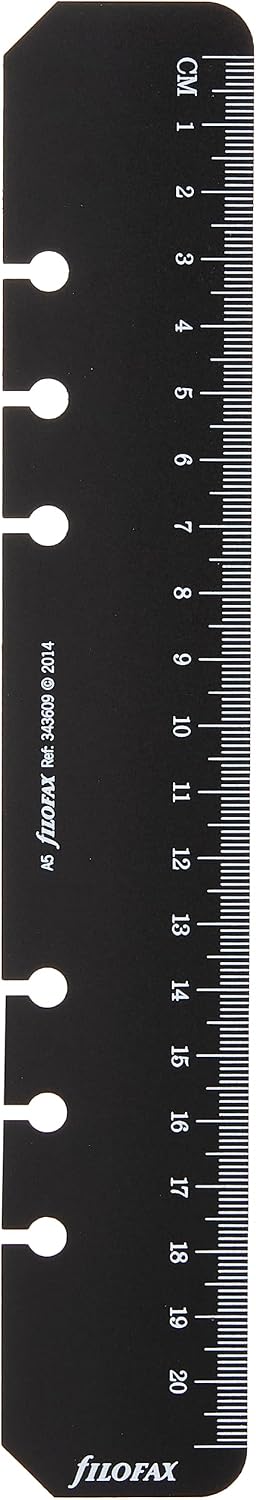 Filofax A5 Ruler Page Marker Black