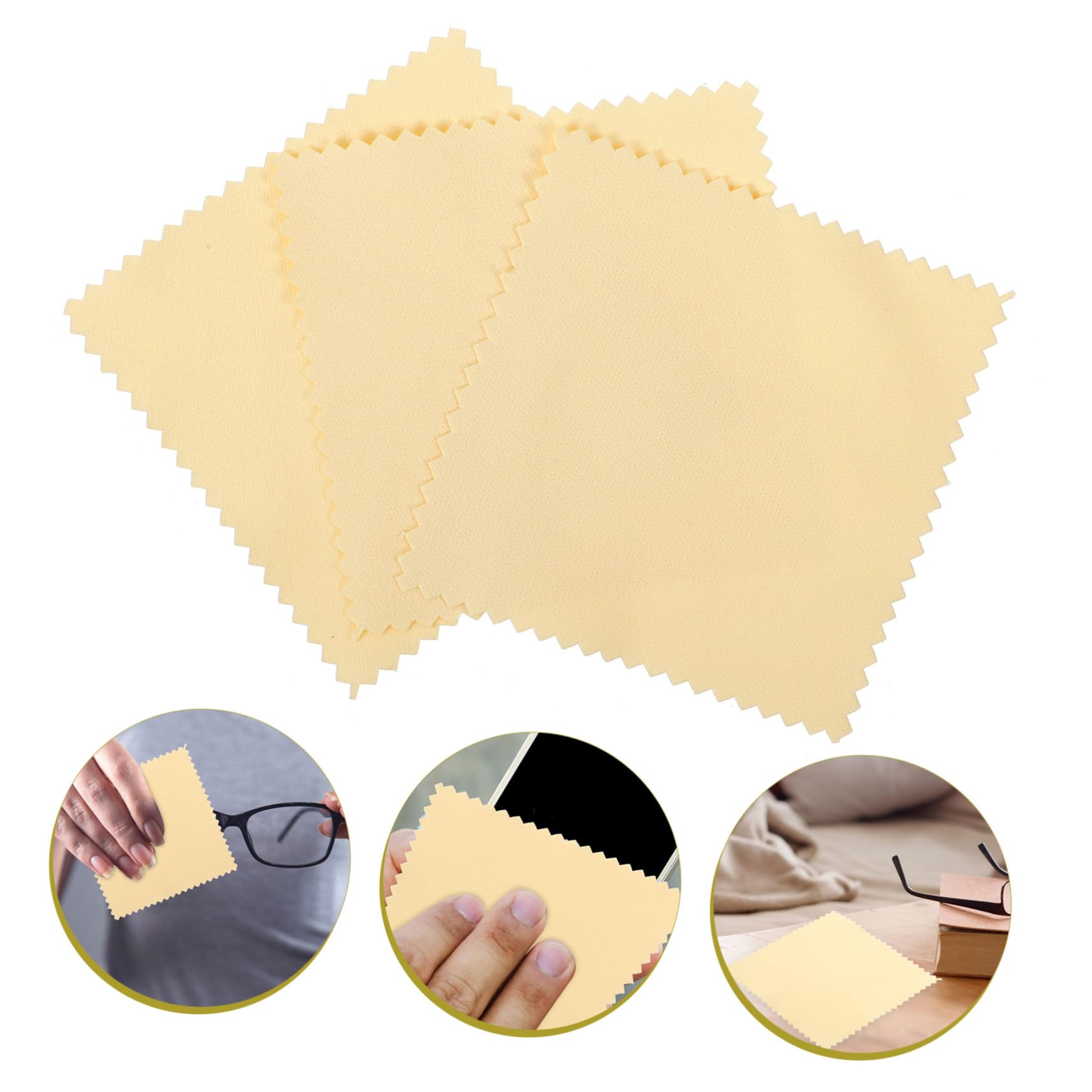 VILLCASE 150pezzi Panno per Pulizia Gioielli Panno Lucidante per Salvi Microfibra per e Manutenzione di Bijoux Facile da Usare e Portatile