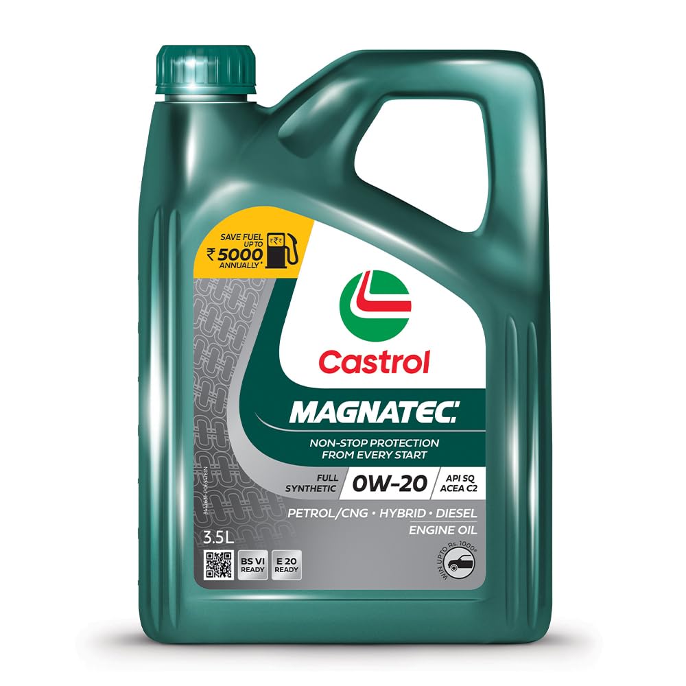 Castrol MAGNATEC 0W-20 - Engine Oil (3.5L Pack) - Full Synthetic, BS6 Ready, API SP, ACEA C2, Dualock Technology for Petrol/CNG, Hybrid and Diesel Cars-image-36
