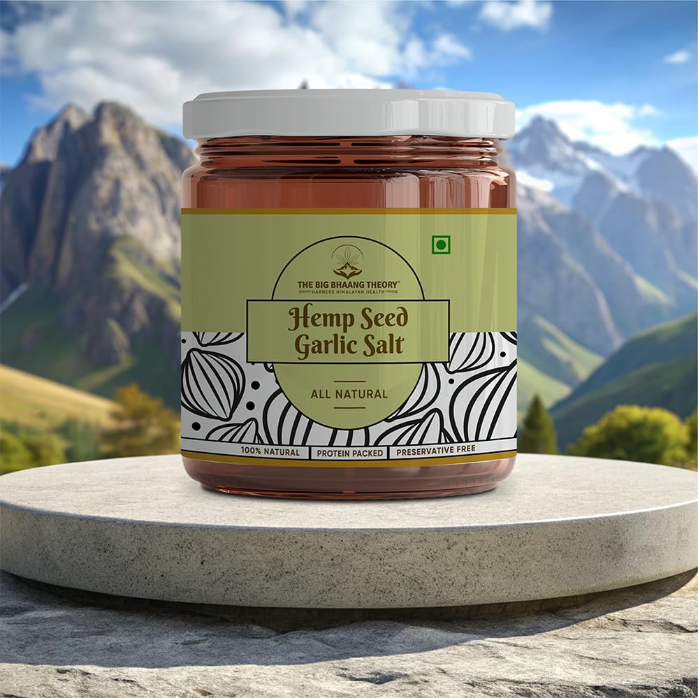 The Big Bhaang Theory Garlic Hemp Seed Salt | Pahadi Namak with Roasted Hemp & Himalayan Herbs | Traditional Digestive Salt for Fruits, Chaats & Salads | Women-Made | 25g - Image 3 thumbnail