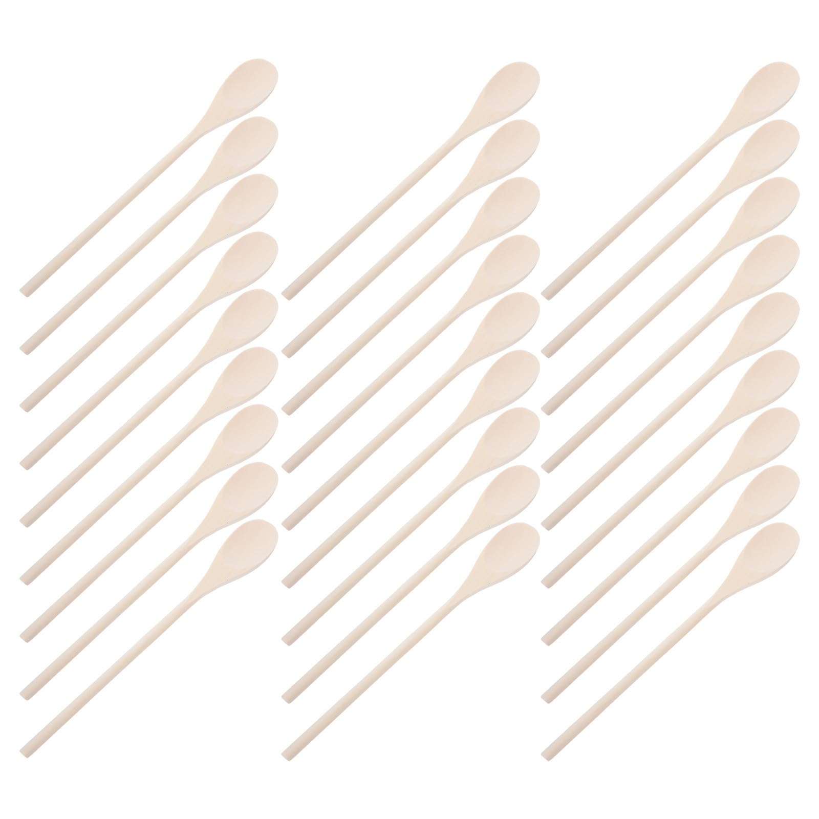 50 Unidades Cuchara de Madera Larga en Blanco para Manualidades y Tallado