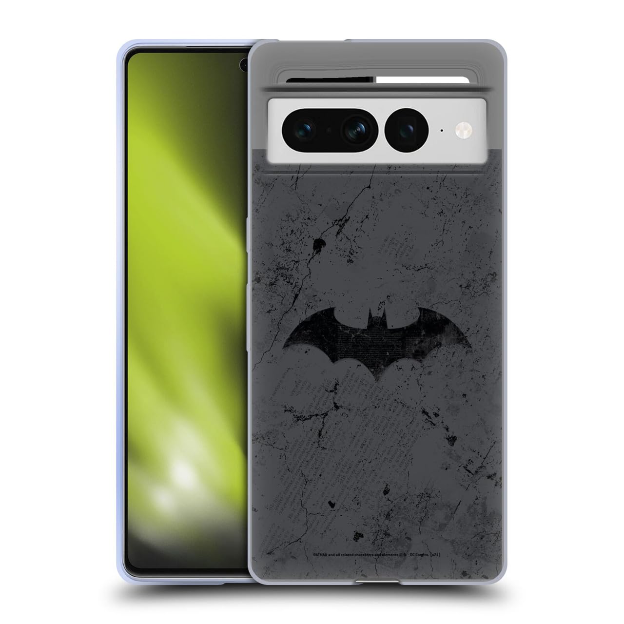 Head Case Designs Officially Licensed Batman DC Comics Logo Distressed Hush Gel Case [Military Grade Protection] Compatible with Google Pixel 7 Pro