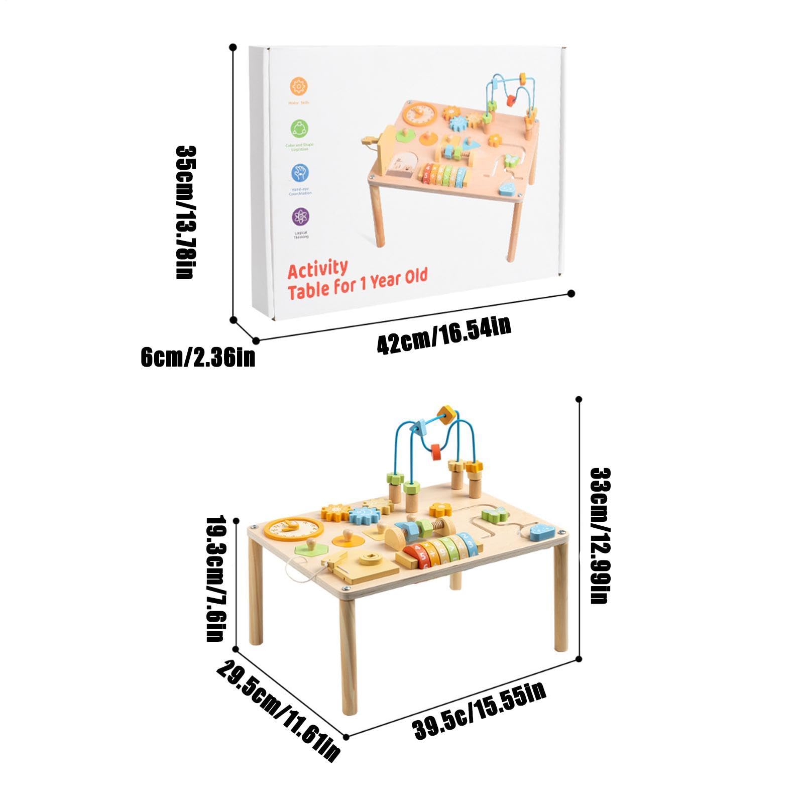 Tavolo Delle Attività Per Bambini 8 in 1 Giocattolo Educativo in Legno