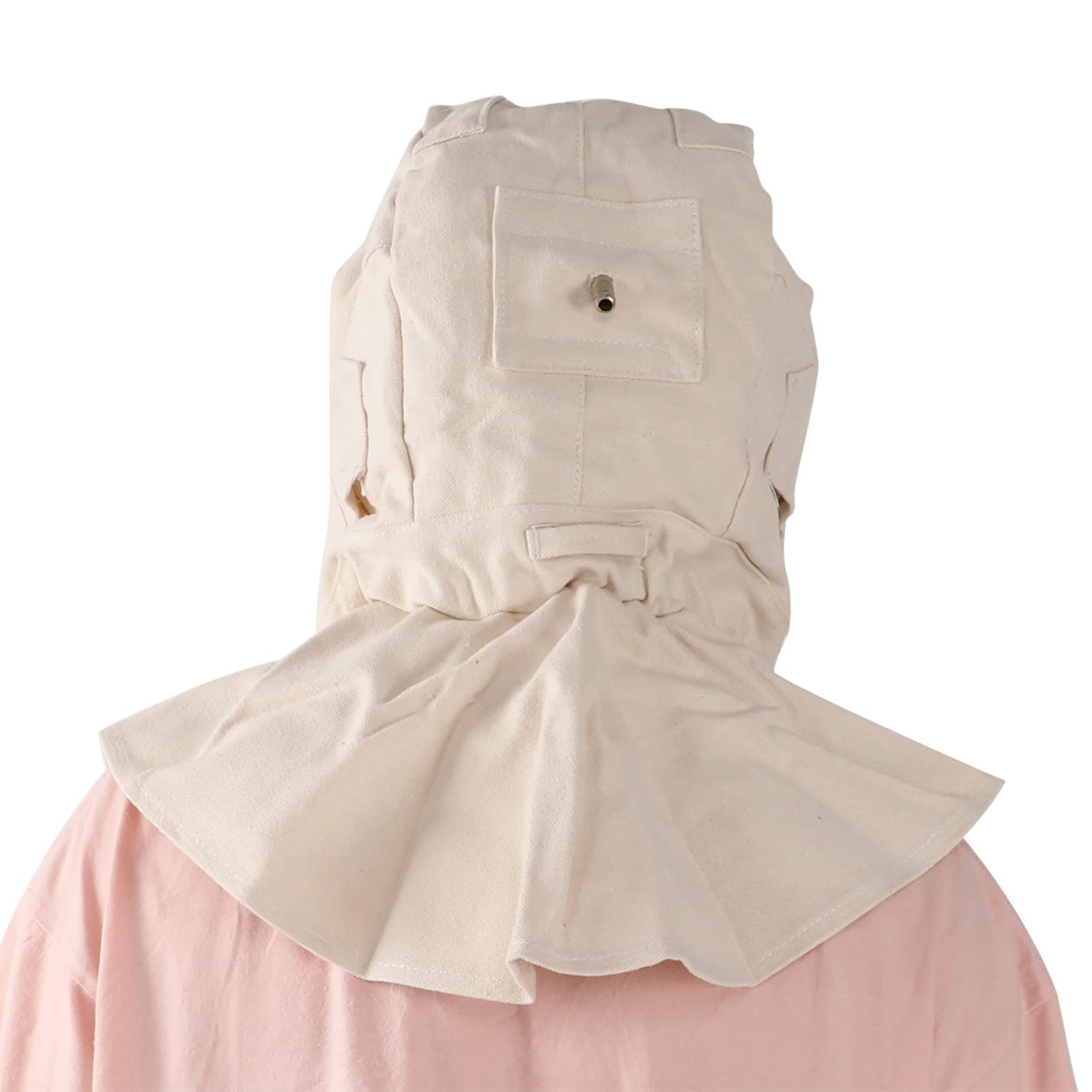 Bewinner Capucha de Chorro de Protector Facial Antiviento y Polvo Protección Transpirable para Pulir Lijado Casco de Seguridad con Válvula Desmontable