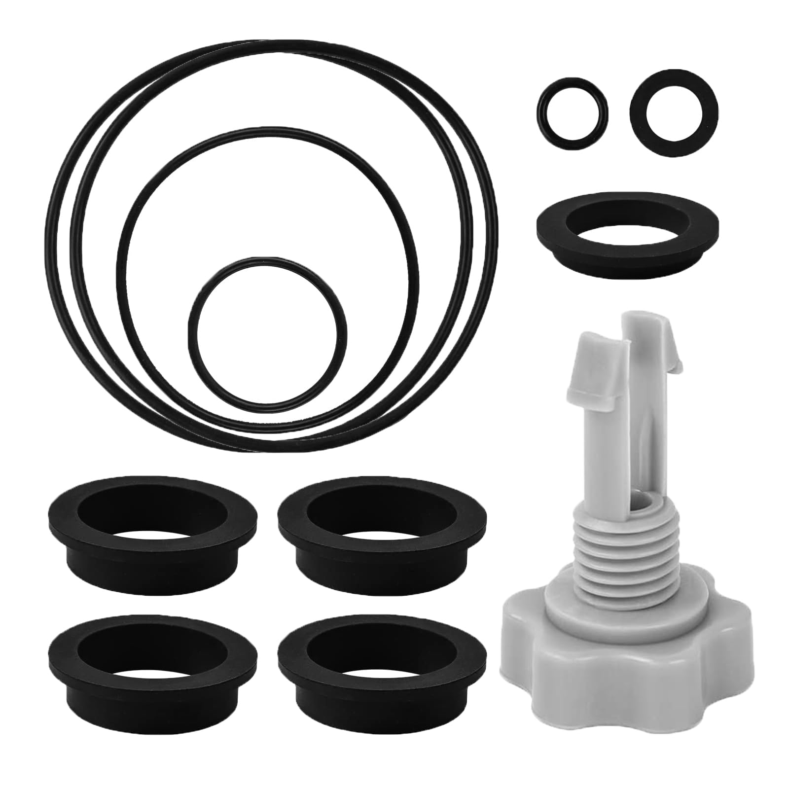Sand Filter Pump Replacement Parts for Intex Pool Accessories for Intex Pool, 25013 Seals Sand Filter Pumps Replacement Parts Set of 12, 1 Air Release Valve and 11 O-Ring Seals for Intex Sand Filter