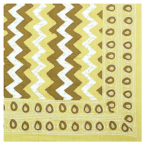 Image of RajasthaniKart Pure 100% Cotton Double Bed Sheet with 2 Pillow Covers (Bedsheet for Double Bed Cotton,Green, 5287)