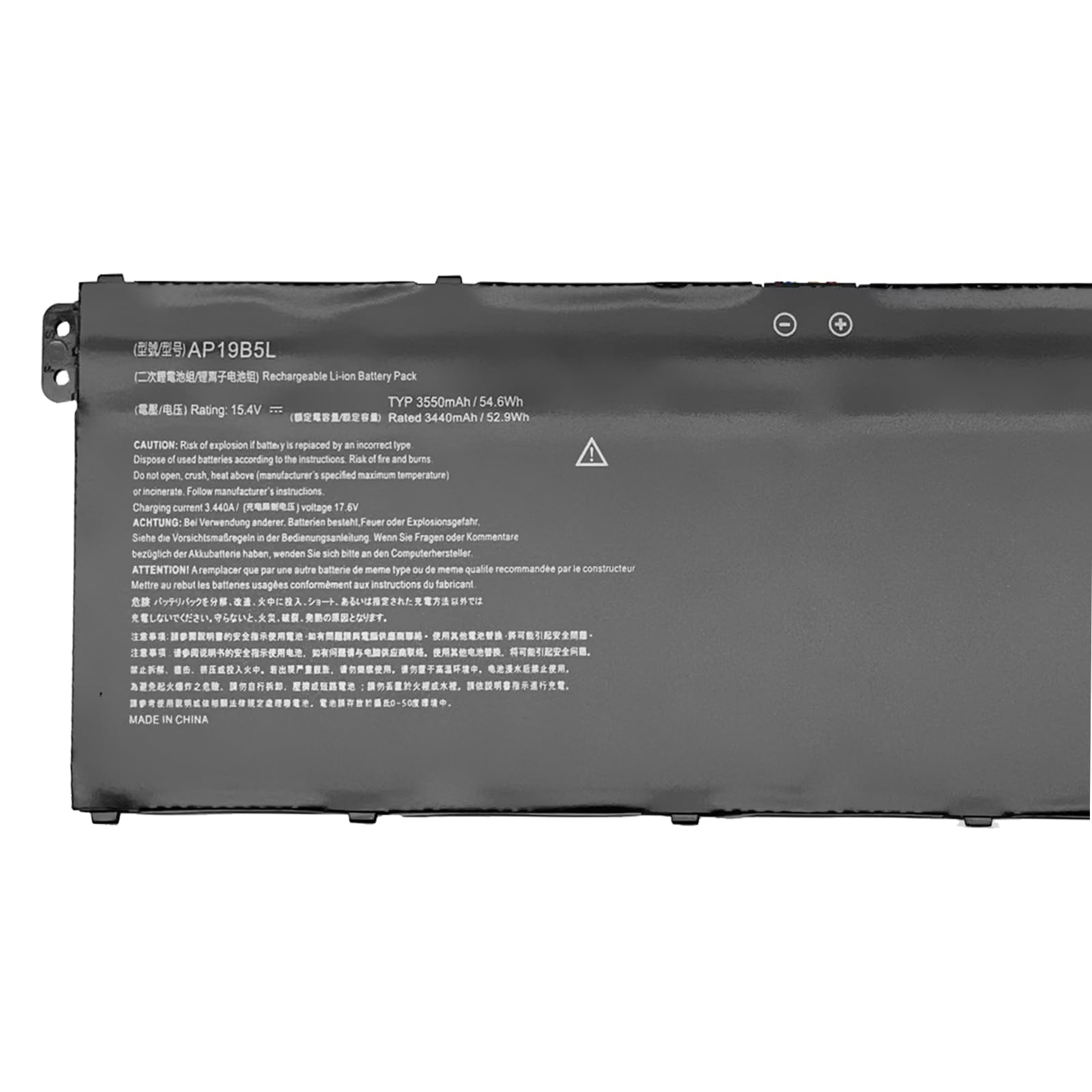 Batterie 15,4V 54,6Wh AP19B5L Pour Acer Aspire Vero, Spin 3, TravelMate P2