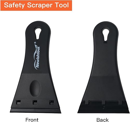 Miniatura 8 de NEWISHTOOL Raspador de hoja de afeitar de plástico con hoja grande de 3 pulgadas, paquete de 2 raspadores de hoja de plástico y 20 cuchillas