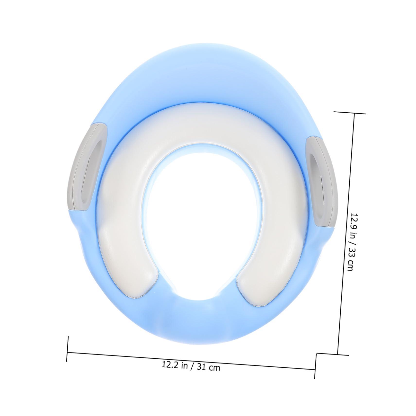 Asiento Wc Infantil Azul con Soporte Antideslizante y Respaldo Estable Reductor de Inodoro para Niñas Entrenamiento de Baño