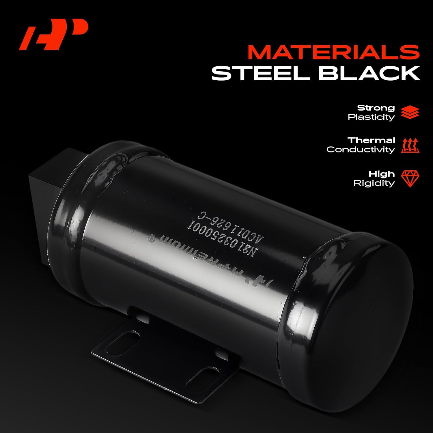 A-Premium Steel Air Conditioning A/C Receiver Drier Compatible with John Deere 6105M 6110M 6110R 6115M 6120M, Black