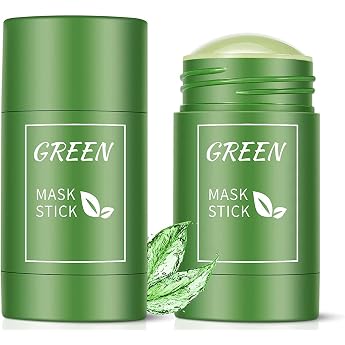 Reetata Green Tea Mask Stick, Green Tea Purifying Clay Stick Mask, Poreless Deep Cleanse Mask Stick, Green Mask Stick for Blackheads, Natural Green Tea Mask 2 Pcs