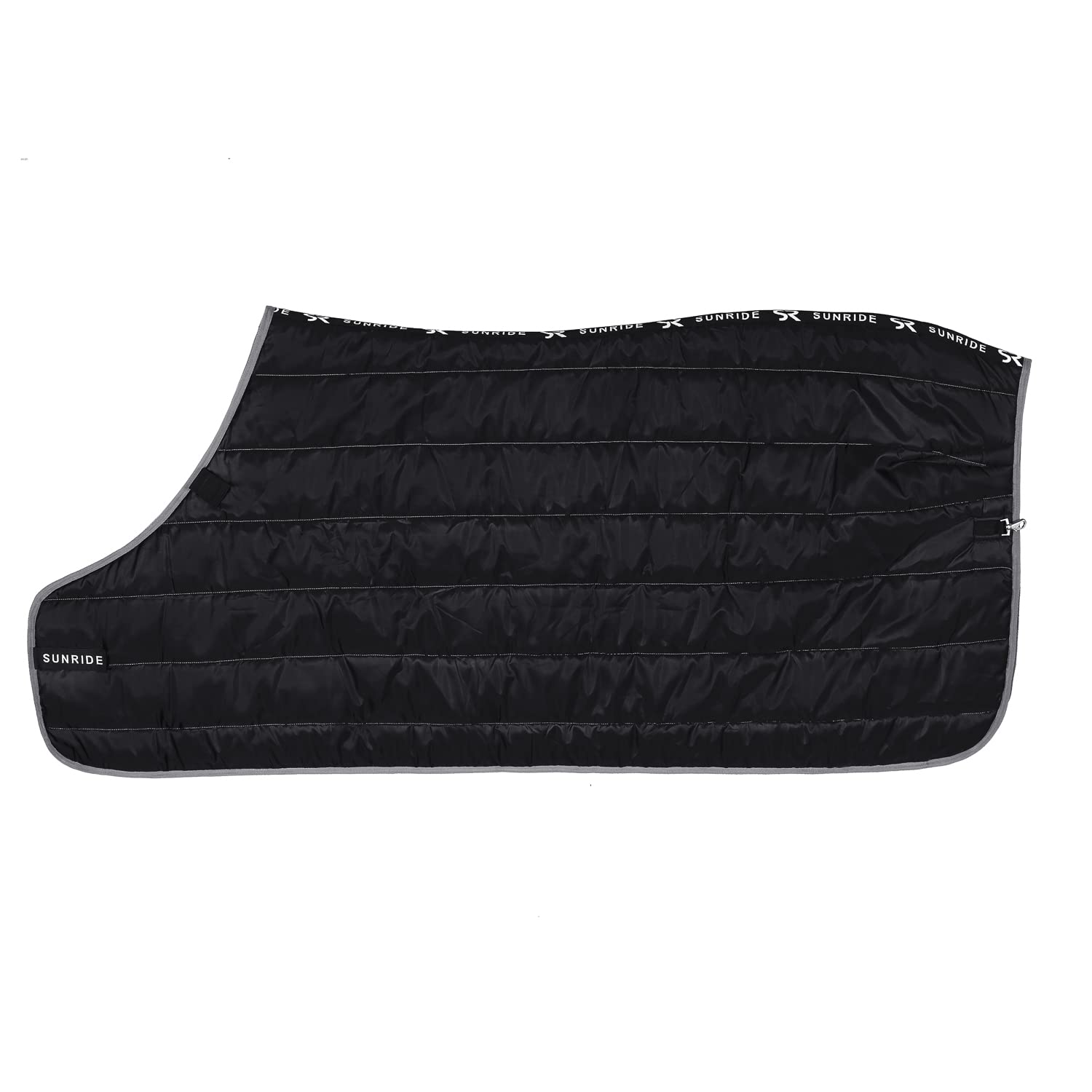 SUNRIDE Manta Interior de 150g para Caballos - Puede combinarse de Manera Flexible con Nuestras Mantas de Invierno y Capas Impermeables (135 cm, Negro)