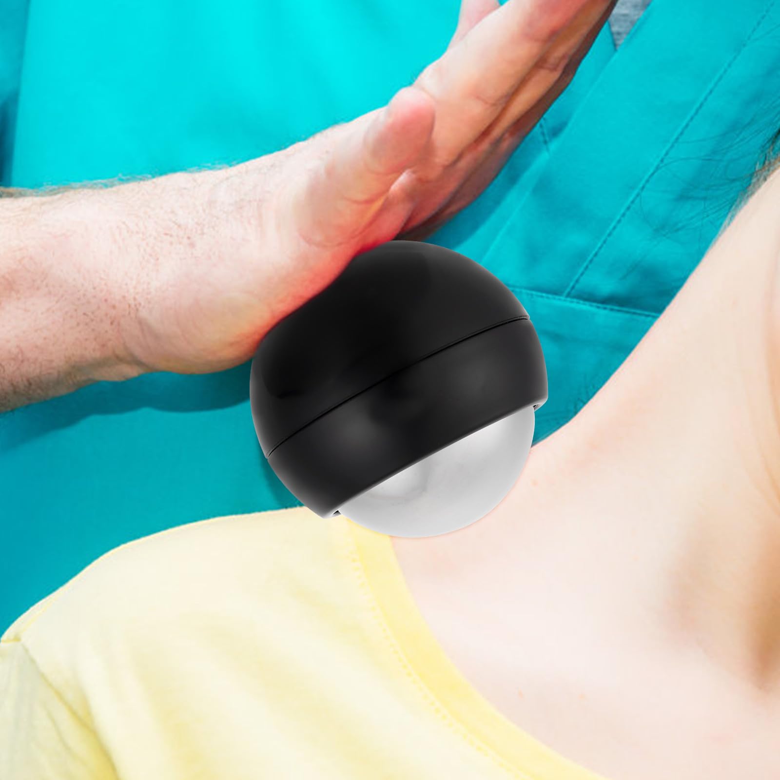 Homoyoyo Rodillo de Masaje Muscular Bola de Acero Inoxidable y Diseño Ergonómico para Yoga y Fitness Función de Compresa Fría para Alivio Lumbar
